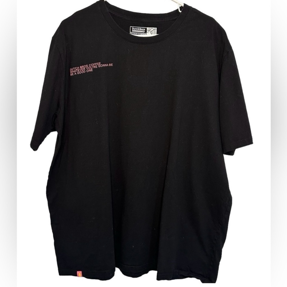 ✌️Dutch Bros Oversized Black T PINK “Whatever You’re..” XSMALL